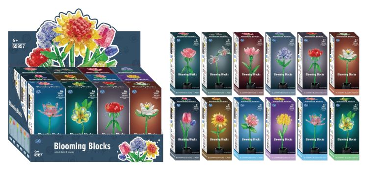 BLOOMING BLOCKS Fiori (Costruzioni) In scatola cm –  In espo da 12PZ…x144